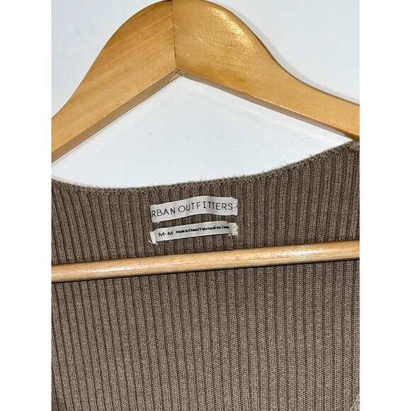 Urban Outfitters Tan Bodycon Ribbed Knit Short Sleeve Dress Medium Women - Picture 4 of 8